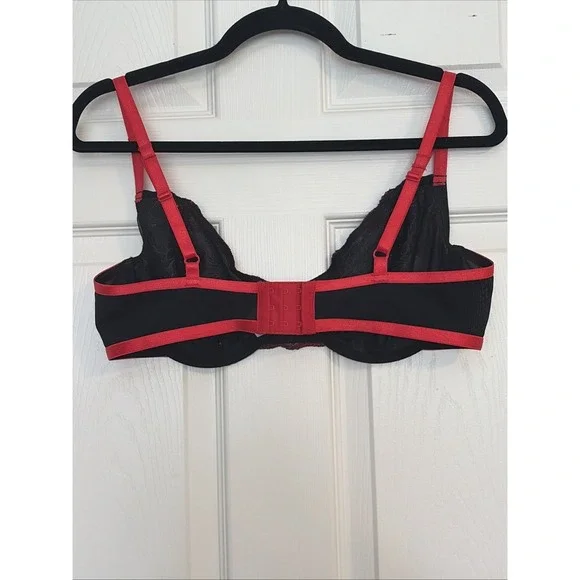 Liz Claiborne Bra Womens 36D Embroidered Floral Mesh Underwired Eyehook - Picture 4 of 6